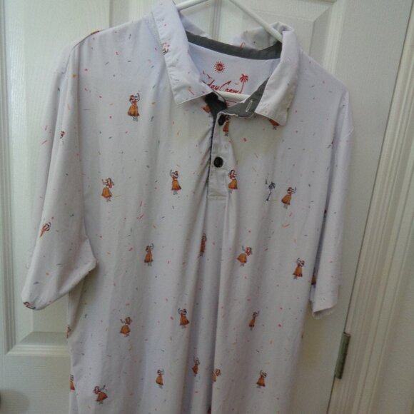 Sunday Crew Other - Sunday Crew Hula Girls Men's Polo Shirt XL UPF 50+